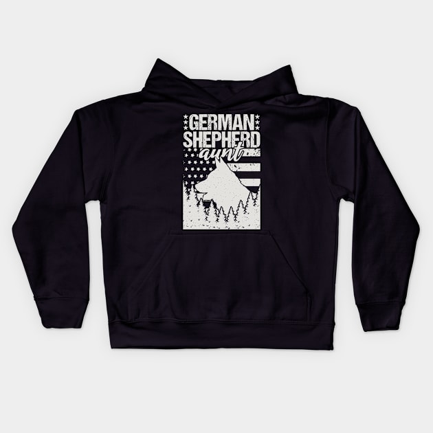 German Shepherd Aunt Birthday Gift Kids Hoodie by Tesszero